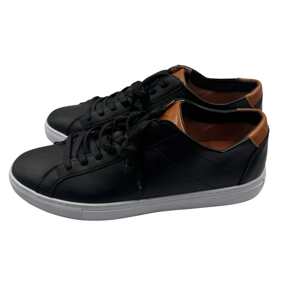 BYLT Everyday Shoes Mens 12 Black Tan Low Top Minimalist Sneakers Leather